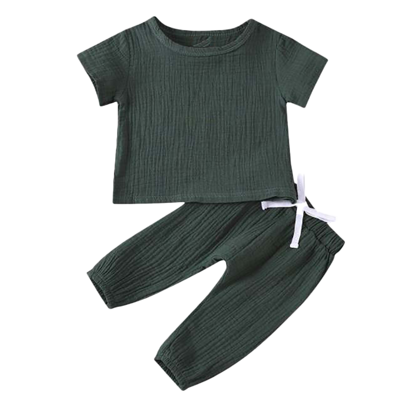 Daniel Organic cotton twopiece Hunter Green Social Bee Baby