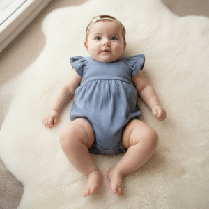 Lume cotton romper- Sea Blue