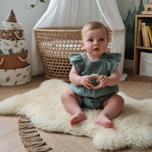Lume cotton romper- Sage green